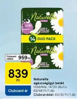 Tesco Naturella egészségügyi betét ajánlat