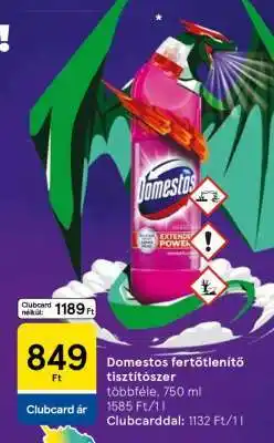 Tesco Domestos fertőtlenítő tisztítószer ajánlat