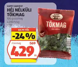 ALDI HAPPY HARVEST HÉJ NÉLKÜLI TÖKMAG ajánlat