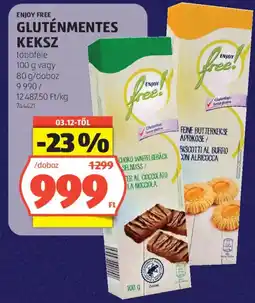 ALDI ENJOY FREE GLUTÉNMENTES KEKSZ ajánlat