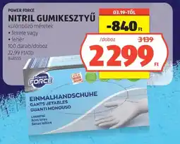 ALDI POWER FORCE NITRIL GUMIKESZTYŰ ajánlat