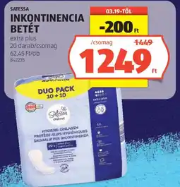 ALDI SATESSA INKONTINENCIA BETÉT ajánlat