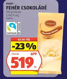 ALDI RIQUET FEHÉR CSOKOLÁDÉ ajánlat