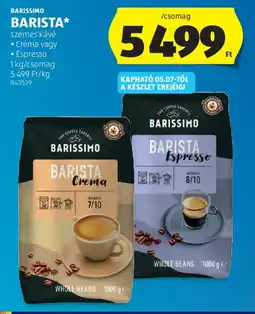 ALDI BARISSIMO BARISTA ajánlat