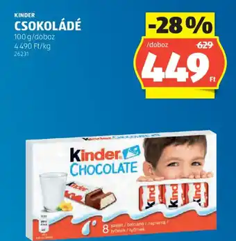 KINDER CSOKOLÁDÉ