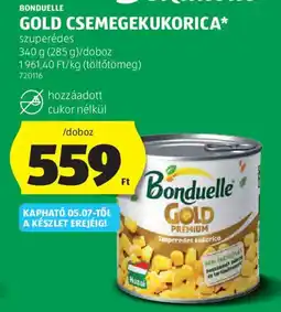 ALDI BONDUELLE GOLD CSEMEGEKUKORICA ajánlat