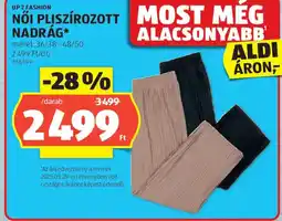 ALDI UP 2 FASHION NŐI PLISZÍROZOTT NADRÁG ajánlat