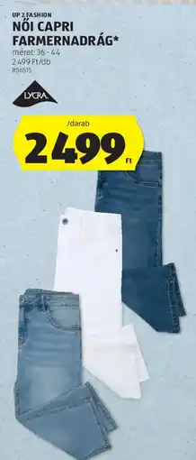 ALDI UP 2 FASHION NŐI CAPRI FARMERNADRÁG ajánlat