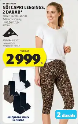 ALDI UP 2 FASHION NŐI CAPRI LEGGINGS ajánlat