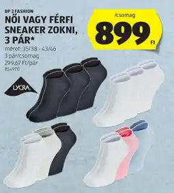 ALDI UP 2 FASHION NŐI VAGY FÉRFI SNEAKER ZOKNI ajánlat