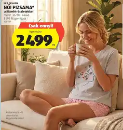 ALDI UP 2 FASHION NÖI PIZSAMA ajánlat