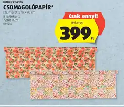 ALDI HOME CREATION CSOMAGOLÓPAPÍR ajánlat