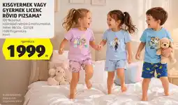 ALDI KISGYERMEK VAGY GYERMEK LICENC RÖVID PIZSAMA ajánlat
