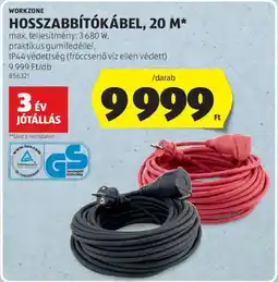 ALDI WORKZONE HOSSZABBÍTÓKÁBEL ajánlat