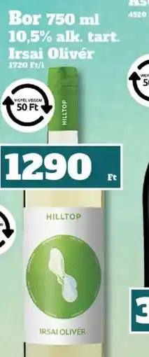 Family Diszkont HILLTOP Bor Irsai Olivér ajánlat