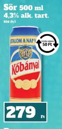 Family Diszkont Kőbányai Sör ajánlat