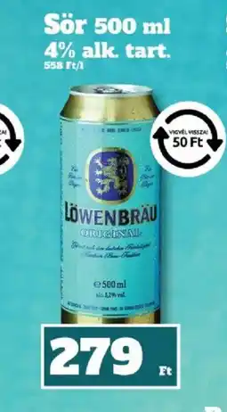 Family Diszkont LÖWENBRÄU Sör ajánlat