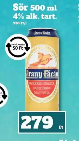 Family Diszkont Arany Fácán Sör ajánlat