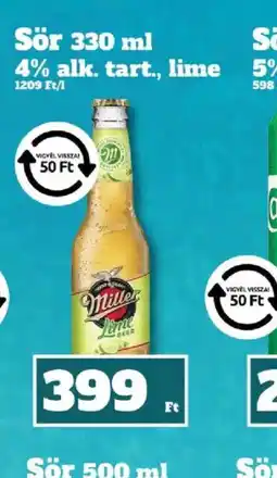 Family Diszkont Miller Sör lime ajánlat