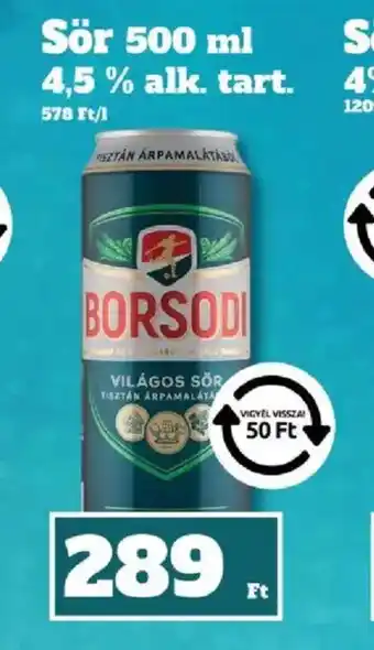 Family Diszkont BORSODI VILÁGOS SÖR ajánlat