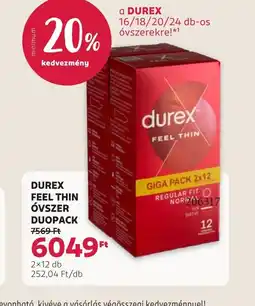 Rossmann DUREX FEEL THIN VSZER DUOPACK ajánlat