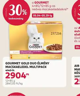 Rossmann GOURMET GOLD DUO ÉLMÉNY MACSKAELEDEL ajánlat