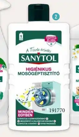 Rossmann SANYTOL HIGIÉNIKUS MOSGÉP TISZTÍT ajánlat
