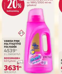 Rossmann VANISH PINK FOLTTISZTÍT FOLYADÉK ajánlat
