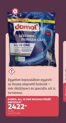 Rossmann DOMOL ALL IN ONE MOSOGATGÉP KAPSZULA ajánlat