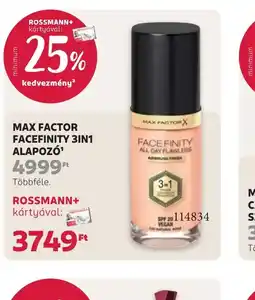 Rossmann MAX FACTOR FACEFINITY 3IN1 ALAPOZ ajánlat