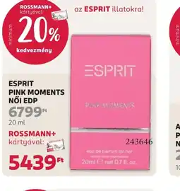 Rossmann ESPRIT PINK MOMENTS NŐI EDP ajánlat
