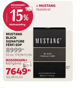 Rossmann MUSTANG BLACK FÉRFI EDP ajánlat