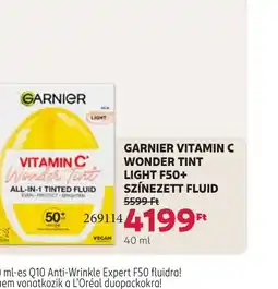 Rossmann GARNIER VITAMIN C WONDER TINT SZÍNEZETT FLUID ajánlat