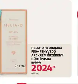 Rossmann HELIA-D HYDRAMAX F50+ FÉNYVÉDŐ ARCKRÉM ajánlat