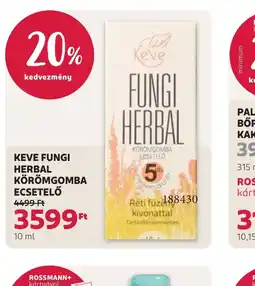 Rossmann KEVE FUNGI HERBAL ECSETELŐ ajánlat