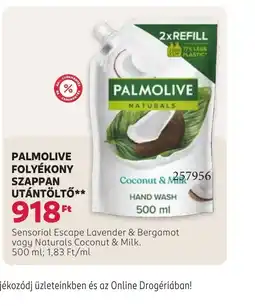 Rossmann PALMOLIVE FOLYÉKONY SZAPPAN UTÁNTÖLTŐ ajánlat