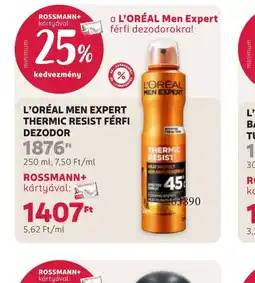 Rossmann L'ORÉAL MEN EXPERT THERMIC RESIST DEZODOR ajánlat