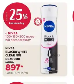 Rossmann NIVEA BLACK clearWHITE DEZODOR ajánlat