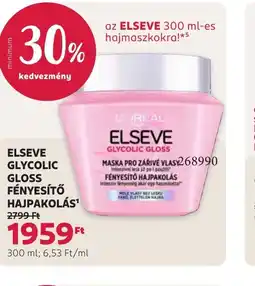 Rossmann L'ORÉAL ELSEVE GLYCOLIC GLOSS HAJPAKOLÁS ajánlat
