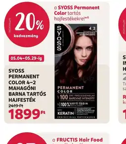 Rossmann SYOSS PERMANENT COLOR HAJFESTÉK ajánlat