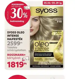 Rossmann SYOSS OLEO INTENSE HAJFESTÉK ajánlat