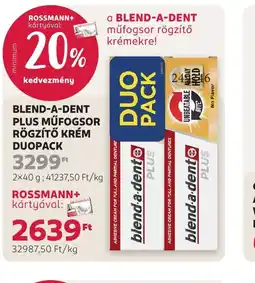 Rossmann BLEND-A-DENT PLUS MŰFOGSOR RÖGZ 658FtTŐ KRÉM ajánlat