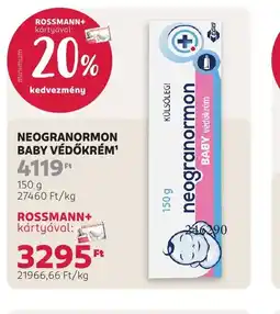 Rossmann NEOGRANORMON BABY VÉDŐKRÉM ajánlat