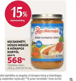 Rossmann KECSKEMÉTI HÚSOS MENÜK ajánlat