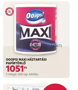 Rossmann OOOPS! MAXI HÁZTARTÁSI PAPÍRTÖRLŐ ajánlat