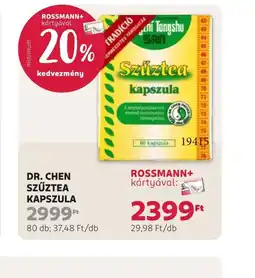 Rossmann DR. CHEN SZŰZTEA KAPSZULA ajánlat