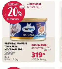 Rossmann PREVITAL MOUSSE MACSKAELEDEL ajánlat