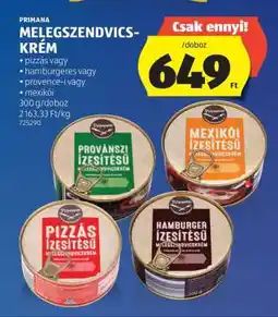 ALDI PRIMANA MELEGSZENDVICS-KRÉM ajánlat