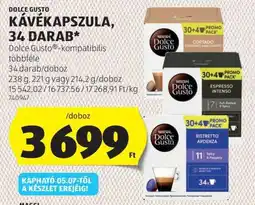ALDI Dolce Gusto Kávékapszula, 34 darab ajánlat