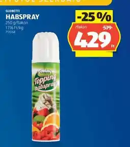ALDI Globetti Habspray ajánlat
